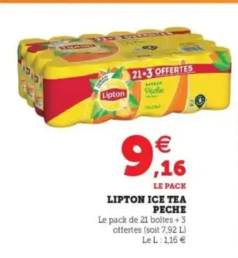 Super U Lipton Ice Tea Peche offre