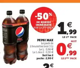 Super U Pepsi Max offre