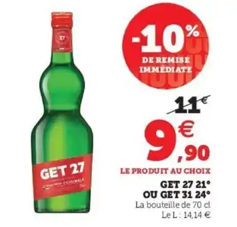 Super U Get 27 21 Ou Get 31 24 offre