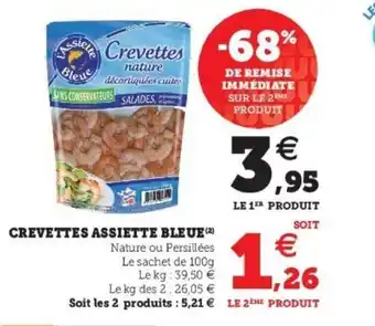 Super U Crevettes Assiette Bleue offre