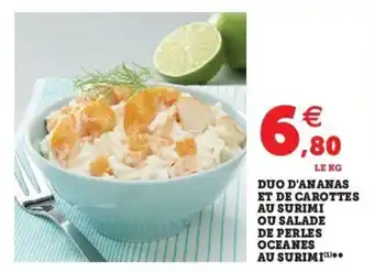 Duo D'Ananas Et De Carottes Au Surimi Ou Salade De Perles Oceanes Au Surimi