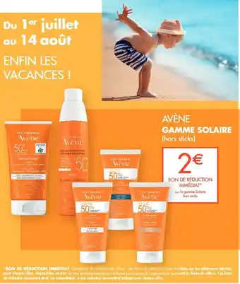 PharmaVie Gamme Solaire Avène offre