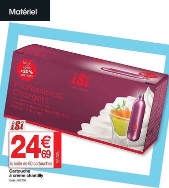 Promocash Cartouche à Crème Chantilly offre