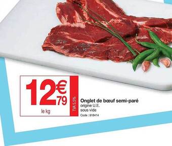 Promocash Onglet De Boeuf Semi-paré offre