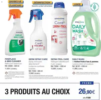 Stanhome Fireplace & Bbq Cleaner, Germ Spray Care, Germ-trol Care, Daily Wash offre