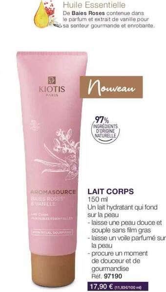 Stanhome Lait Corps offre