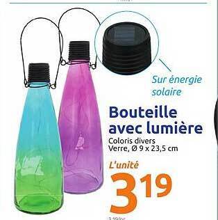 Action Bouteille Avec Lumière offre
