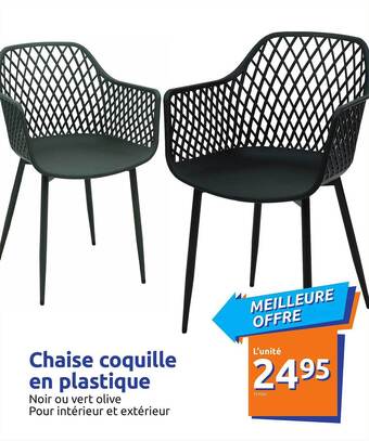 Action Chaise Coquille En Plastique offre