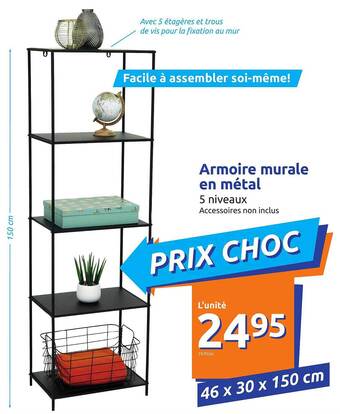 Action Armoire Murale En Métal offre