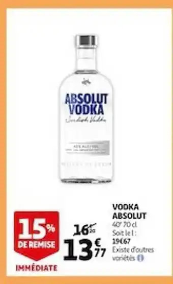 Auchan Vodka Absolut offre