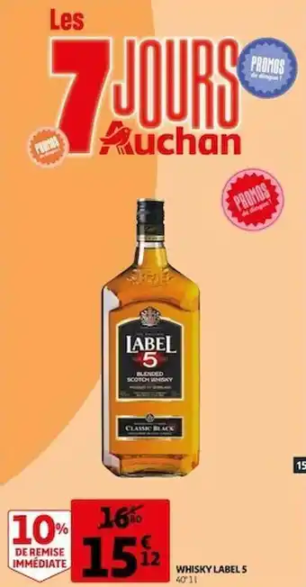 Auchan Whisky Label 5 offre
