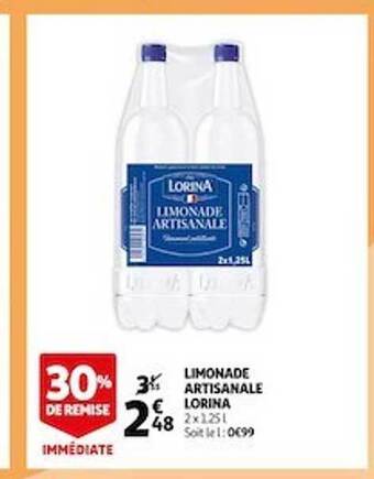 Auchan Limonade Artisanale Lorina offre
