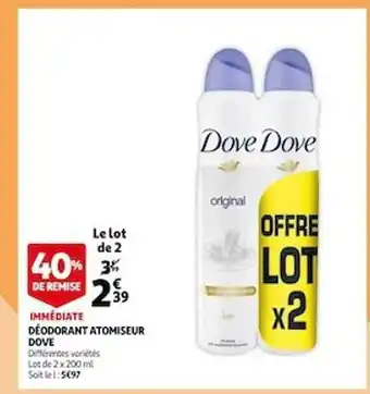 Auchan Déodorant Atomiseur Dove offre