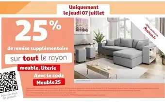 Auchan Le Rayon Meuble, Literie offre