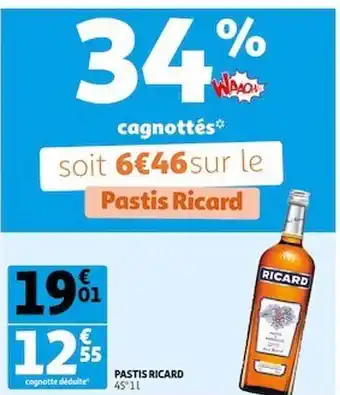 Auchan Pastis Ricard offre