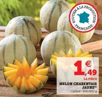 Super U Melon charentais jaune offre