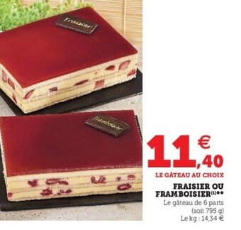 Super U Fraisier ou framboisier offre