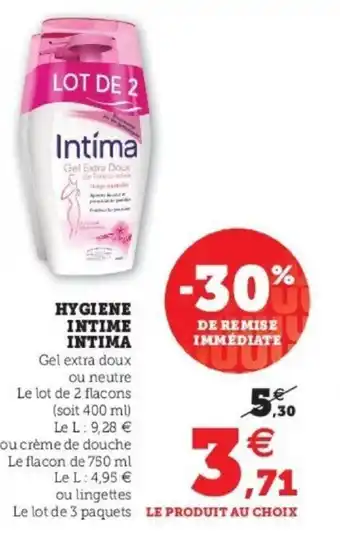 Super U Hygiene intime intima offre
