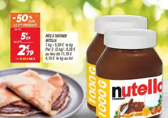 Netto NUTELLA pâte à tartiner offre