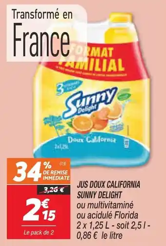 Netto Jus doux california sunny delight offre