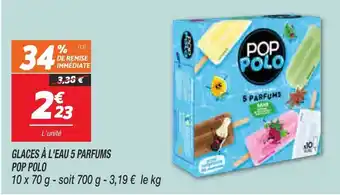 Netto POP POLO glaces à l'eau 5 parfums offre