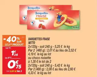 Netto NETTO barquettes fraise offre