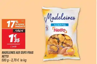 Netto NETTO madeleines aux œufs frais offre