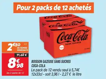 Netto COCA-COLA boisson gazeuse sans sucres offre