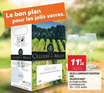 Netto CELLIERS DU MAZET vin de la communauté européenne rosé offre