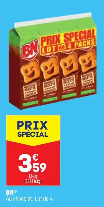 ALDI BN au chocolat lot de 4 offre