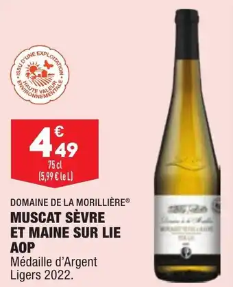ALDI DOMAINE DE LA MARILLIERE muscat sèvre et maine sur lie aop offre