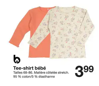 Zeeman Tee-shirt Bébé offre
