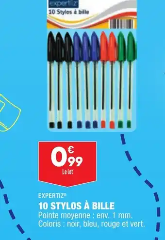 ALDI 10 Stylos à Bille offre