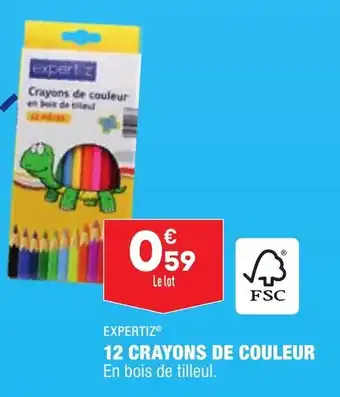 12 Crayons de Couleur
