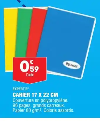 ALDI Cahier 17x22cm offre