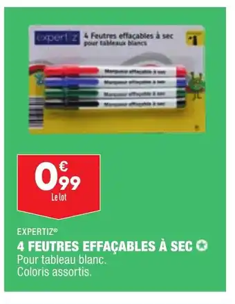 ALDI 4 Feutres Effaçables à Sec offre