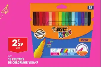 ALDI Bic 18 Feutres de Coloriage visa offre