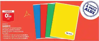 ALDI Cahier offre