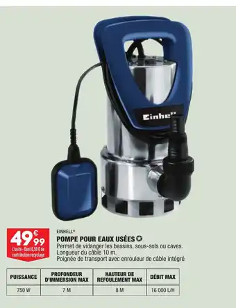 ALDI Pompe Pour Eaux Usées offre