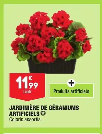 ALDI Jardinière de Géraniums Artificiels offre
