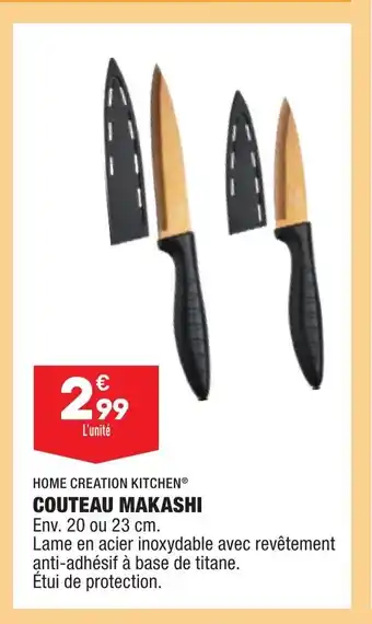ALDI Home Creation Kitchen Couteau Makashi offre