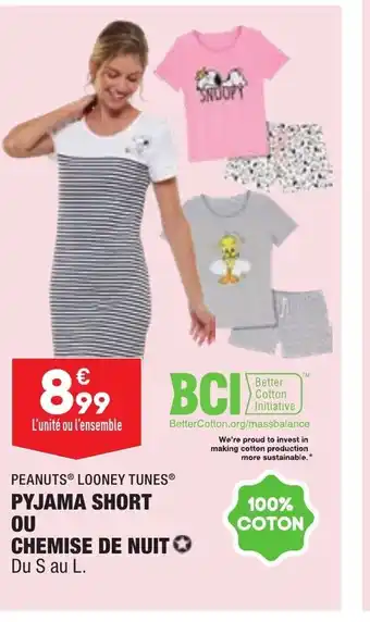 ALDI Pyjama Short Ou Chemise de Nuit offre