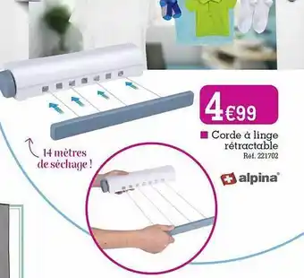 Kandy Corde à Linge Rétractable Alpina offre