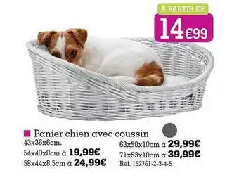 Kandy Panier Chien Avec Coussin offre