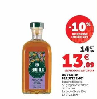 Hyper U Arrangé Isautier 40° offre