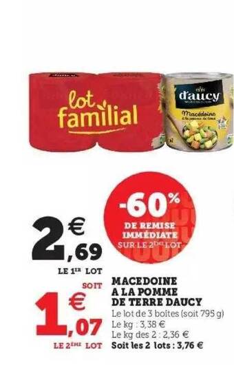 Hyper U Macédoine à La Pomme De Terre D'aucy offre