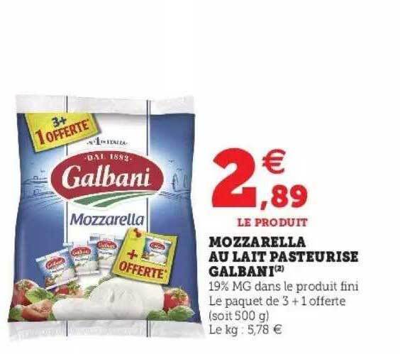 mozzarella lait pasteuris�