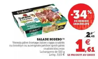 Hyper U Salade Sodebo offre