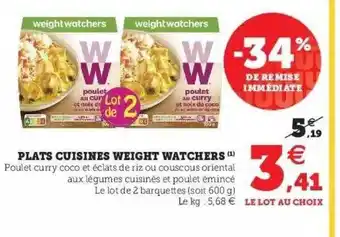 Hyper U Plats Cuisinés Weight Watchers offre