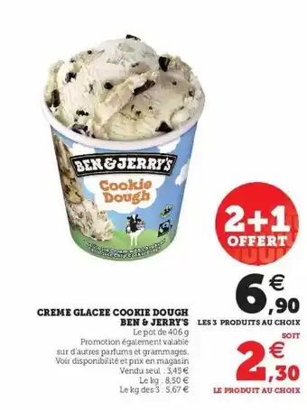 Hyper U Crème Glacée Cookie Dough Ben & Jerry's offre